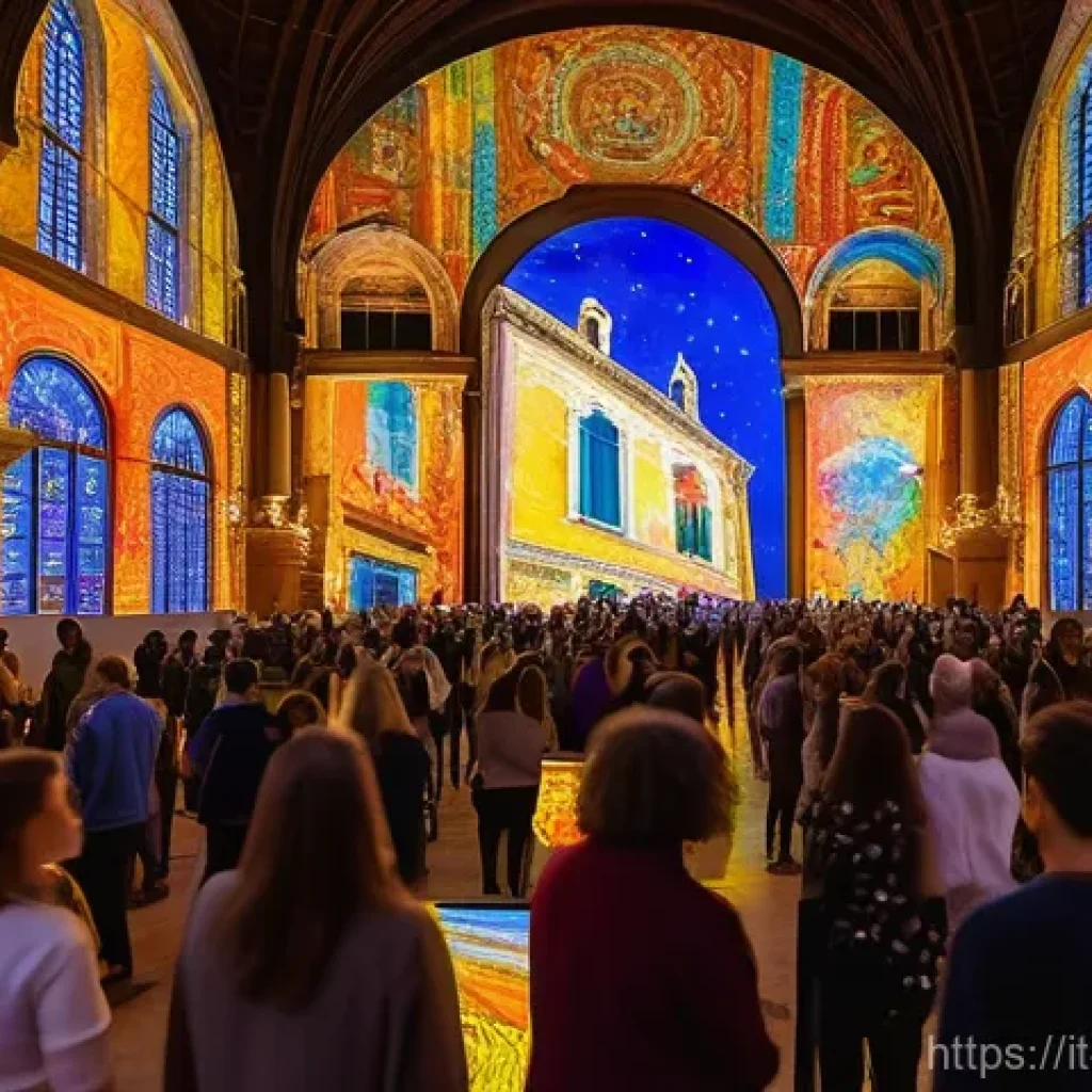 레저산업 실무에서의 기술 업그레이드 - Immersive Digital Art Experience in an Italian Historic Building**
A vibrant, wide-angle shot of vi...