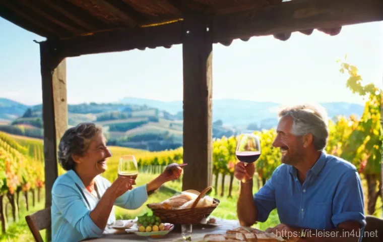레저산업기사 실무 능력 향상 팁 - **Prompt:** A vibrant, sun-drenched scene capturing an authentic enogastronomic tour in the Langhe r...