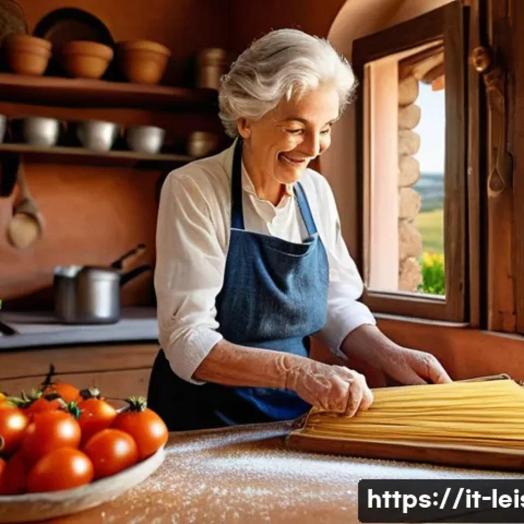 레저산업기사와 HRD Net 연계 정보 - **Experiential Italian Cooking Class**: A warm and inviting scene in a rustic Italian kitchen. An en...