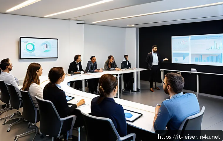 레저산업기사 자격증과 자기계발 - A professional leisure industry training session in a modern classroom setting in Italy, featuring d...